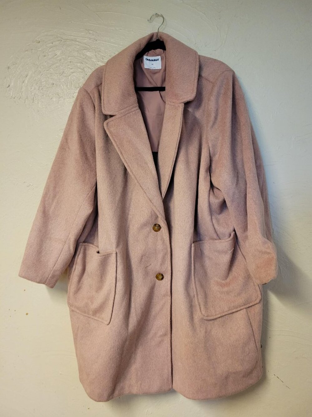 Old Navy Women's Mid-Length Pink Lined Trench Coat Sz 4 XL